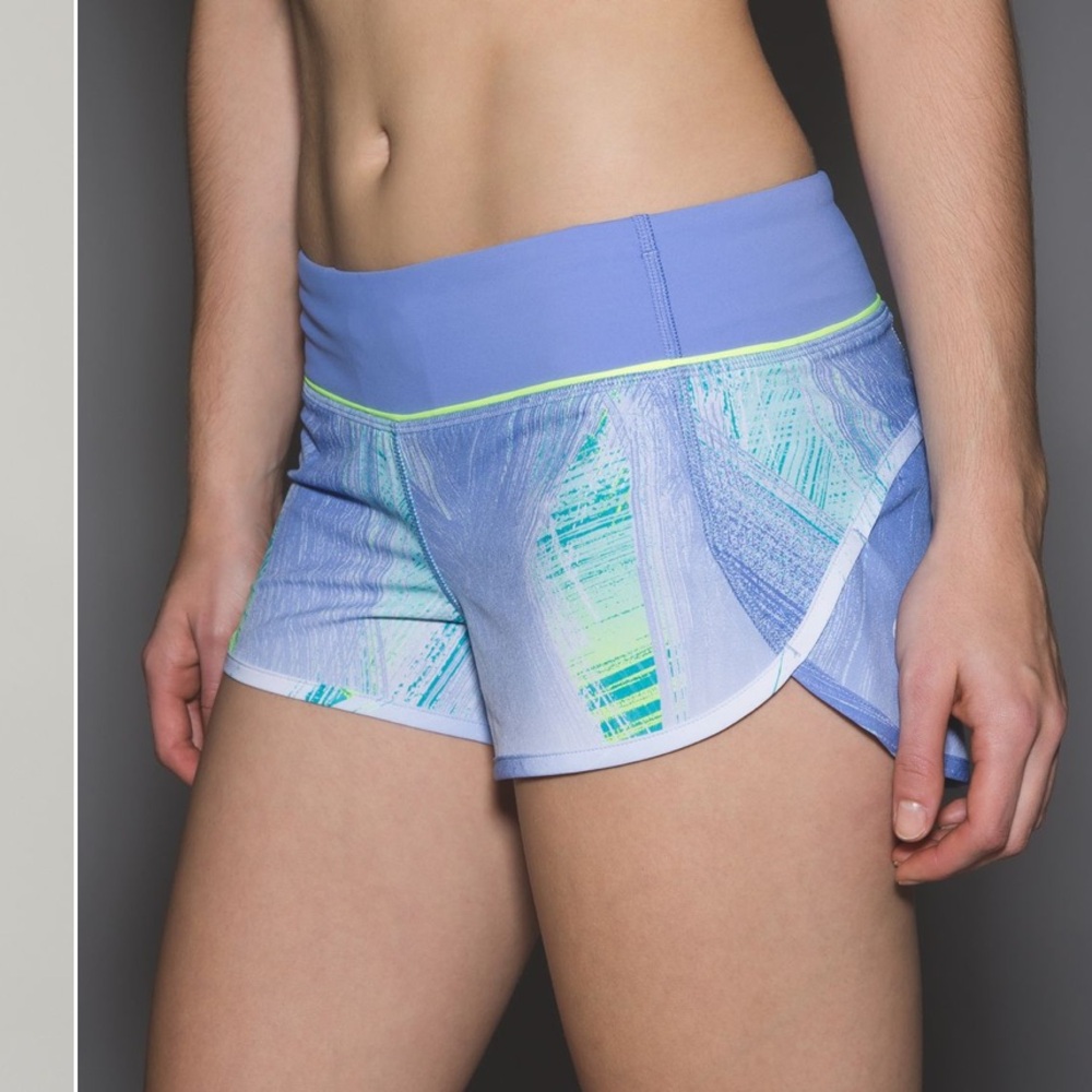 lululemon athletica Women's Athletic Shorts in Blue and White